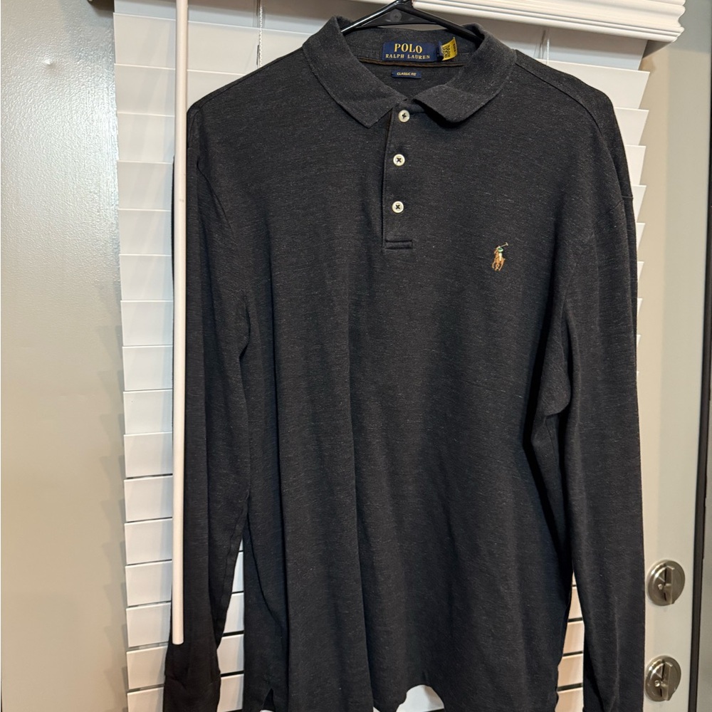 Ralph Lauren Men's Charcoal Polo Shirt